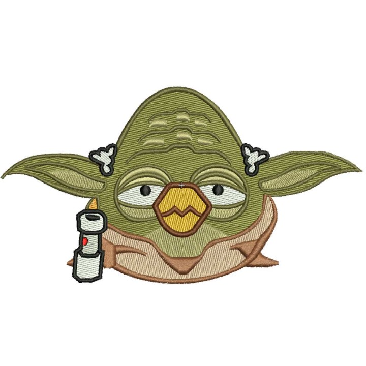 Birds Yoda embroidery design - Embroidery Design