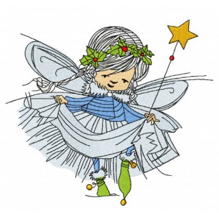 Christmas fairy 2 embroidery design - Embroidery Design