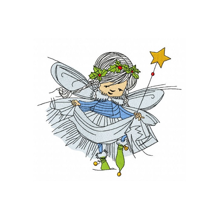 Christmas fairy 2 embroidery design - Embroidery Design