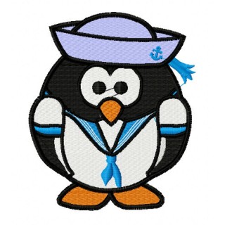 Penguine the sailor embroidery design - Embroidery Design