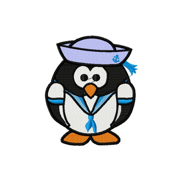 Penguine the sailor embroidery design - Embroidery Design