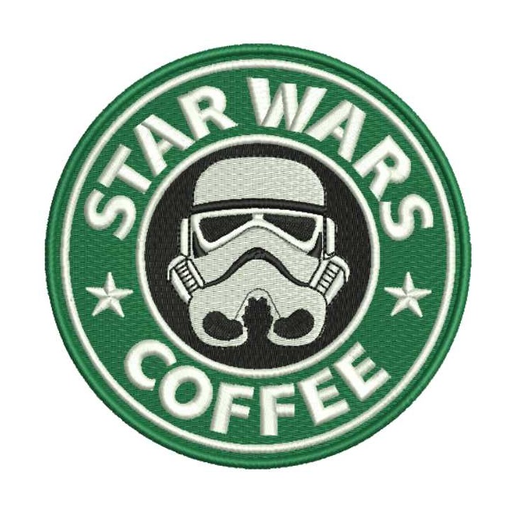 Star Wars coffee embroidery design - Embroidery Design