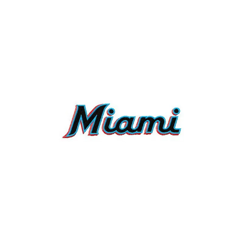 Miami Marlins 2019 small logo embroidery design showcasing the team's emblem for creative stitching projects.
