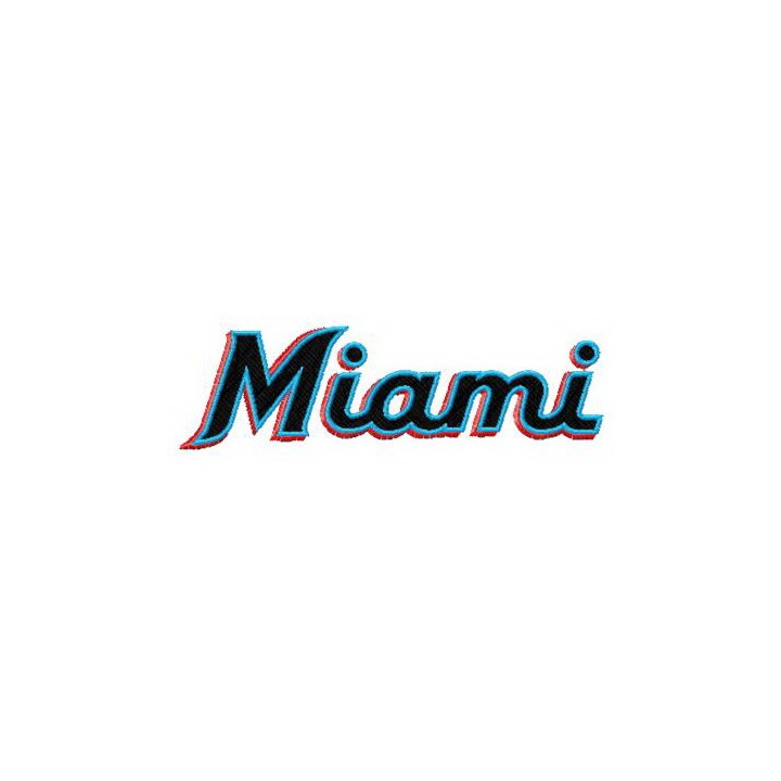 Miami Marlins 2019 small logo embroidery design - Embroidery Design