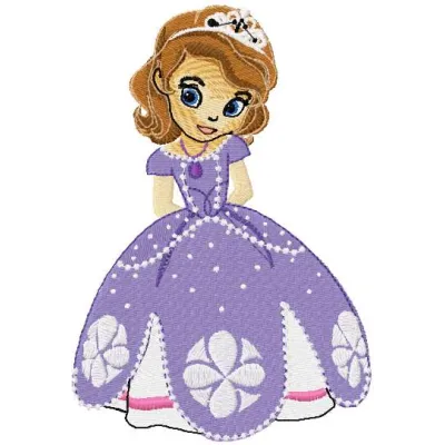 Preview of Sofia the First 8 embroidery design featuring the beloved character for creative stitching projects.