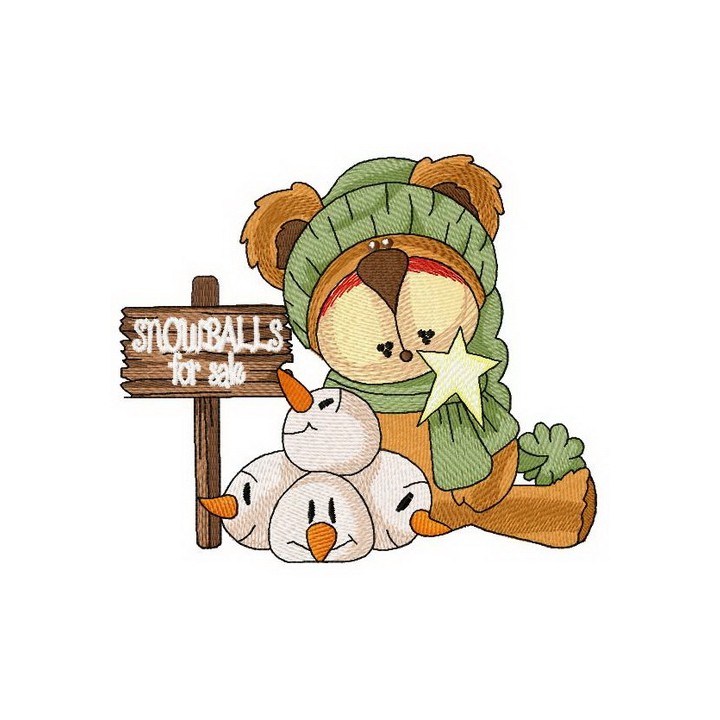 Snowballs for sale embroidery design - Embroidery Design