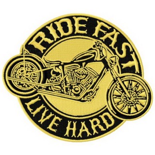 Ride fast. Live hard embroidery design - Embroidery Design