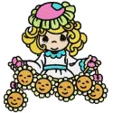 Embroidery design featuring a girl surrounded by vibrant sunflowers, perfect for stitching on t-shirts or pillows.