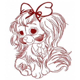 Cute English Cocker Spaniel 3 embroidery design - Embroidery Design