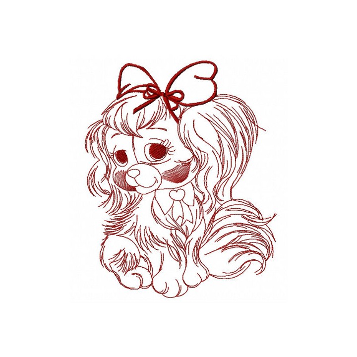 Cute English Cocker Spaniel 3 embroidery design - Embroidery Design