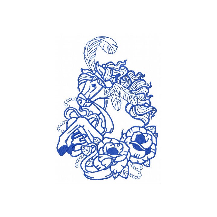 Circus horse 2 embroidery design - Embroidery Design