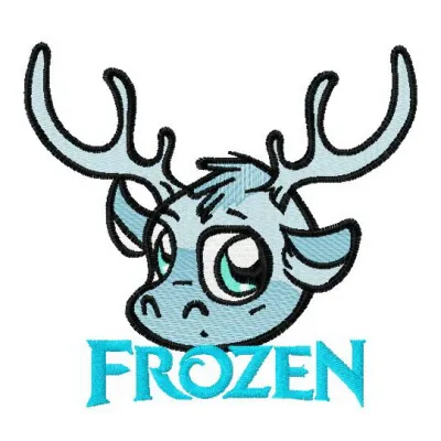 Sven chibi 4 embroidery design from Frozen, showcasing a playful and adorable character perfect for stitching on various ite…