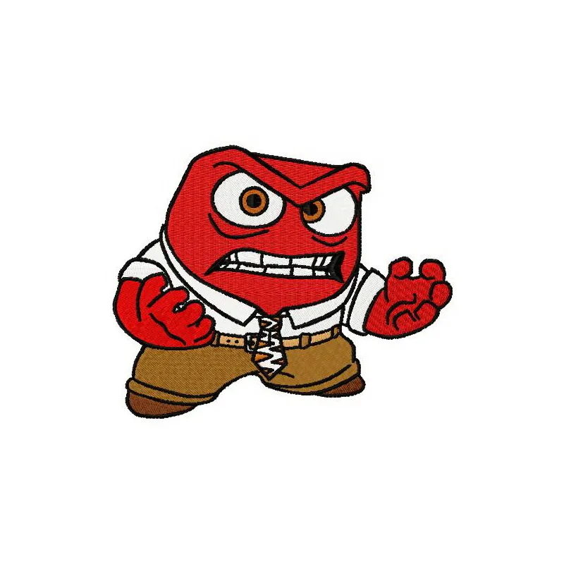 Preview of Anger 2 embroidery design from Inside Out, showcasing vibrant colors and dynamic stitching patterns.