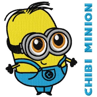 Chibi Minion embroidery design - Embroidery Design