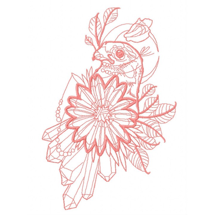 White pigeon 2 embroidery design - Embroidery Design