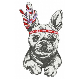 French bulldog 2 embroidery design - Embroidery Design