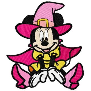 Minnie Mouse witch costume embroidery design - Embroidery Design