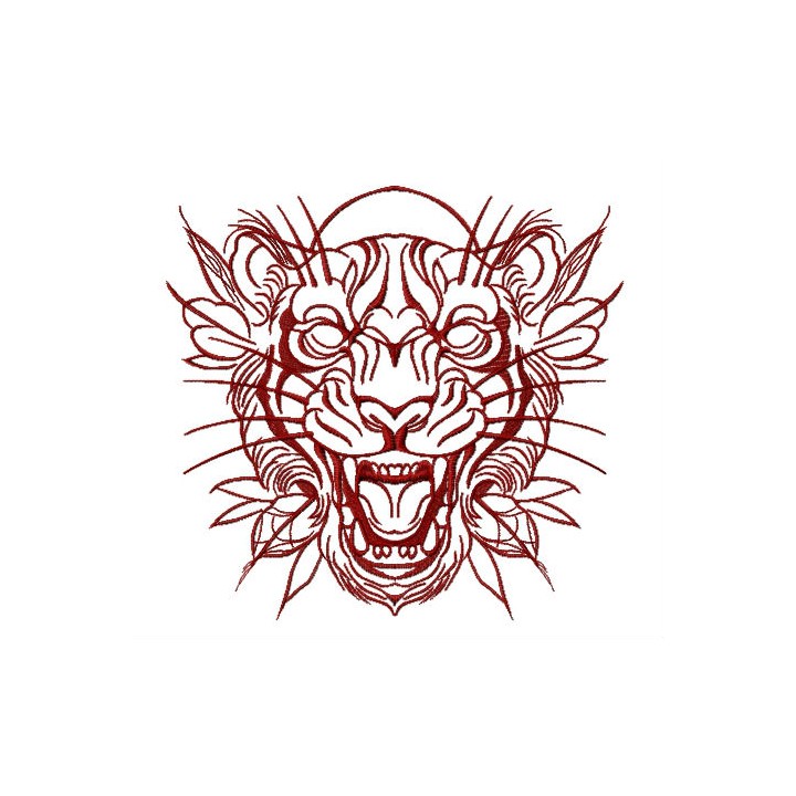 Tribal tiger 4 embroidery design - Embroidery Design