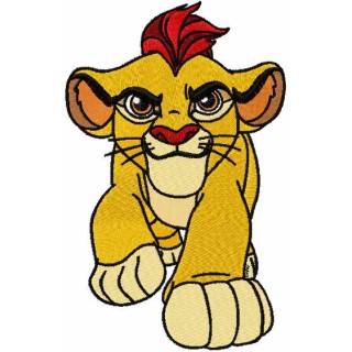 Simba Walking 2 embroidery design - Embroidery Design