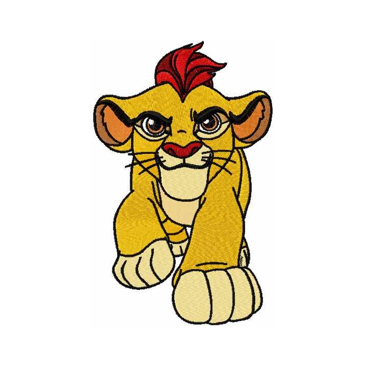Simba Walking 2 embroidery design - Embroidery Design