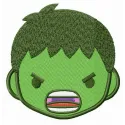 Kid Hulk embroidery design showcasing a playful superhero motif, perfect for stitching on t-shirts and baby onesies.