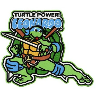 Leonardo 3 embroidery design featuring the Teenage Mutant Ninja Turtles, showcasing intricate stitching patterns.