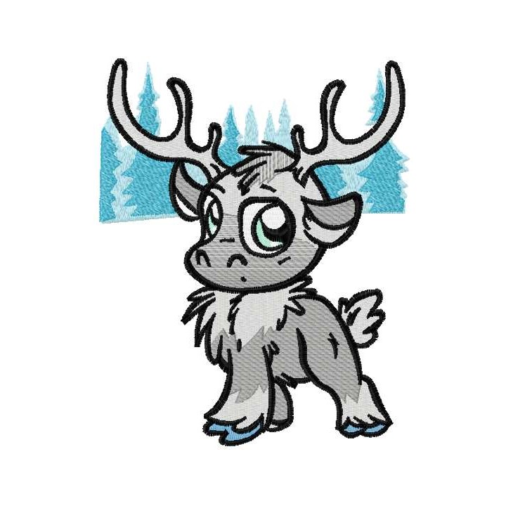 Sven Chibi embroidery design - Embroidery Design
