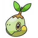 Turtwig 2 embroidery design featuring a cute Pokémon character, ideal for stitching on t-shirts and tote bags.