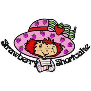 Strawberry Shortcake happy embroidery design - Embroidery Design
