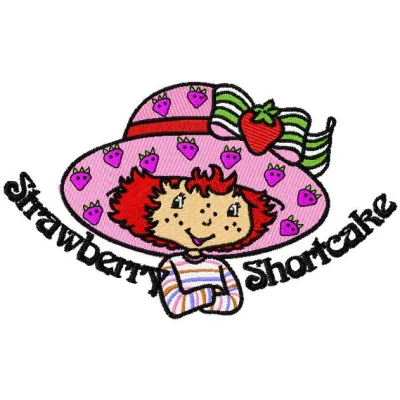 Preview of Strawberry Shortcake happy embroidery design showcasing vibrant colors and cheerful motifs.