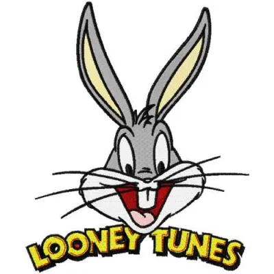 Bunny Looney Tunes embroidery design featuring a playful character, ideal for stitching on t-shirts and tote bags.