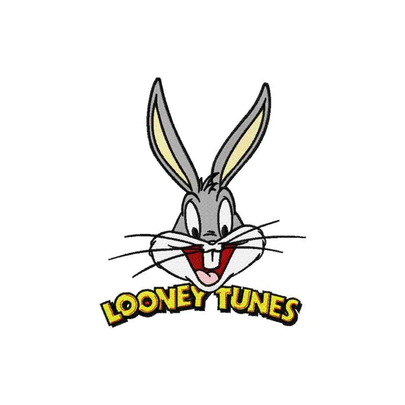 Bunny Looney Tunes embroidery design featuring a playful character, ideal for stitching on t-shirts and tote bags.