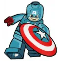 Preview of the Lego Captain America embroidery design, showcasing a fun and vibrant stitched motif for creative projects.