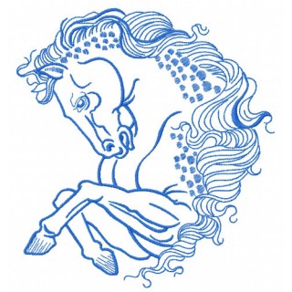 Disobedient horse 2 embroidery design - Embroidery Design