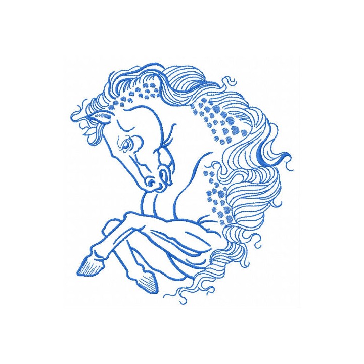 Disobedient horse 2 embroidery design - Embroidery Design