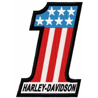 Harley Davidson number one embroidery design - Embroidery Design