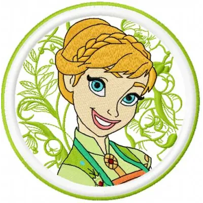 Preview of Anna Summer 4 embroidery design featuring vibrant motifs inspired by Frozen for creative stitching projects.