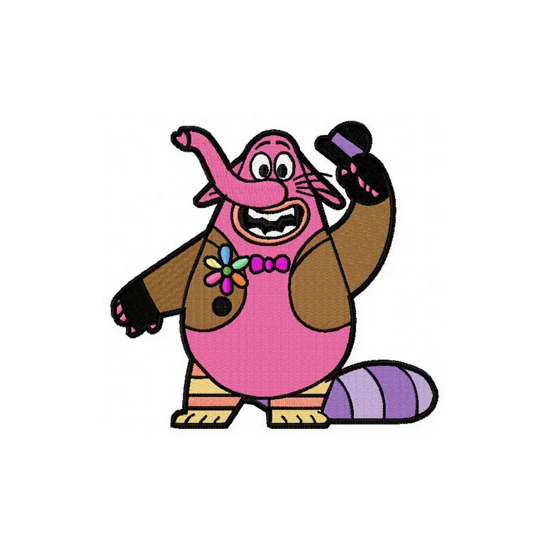 Bing Bong 3 embroidery design from Inside Out, featuring a whimsical stitched motif ideal for creative projects.