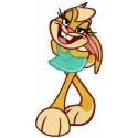 Preview of Lola Bunny 4 embroidery design featuring a playful Looney Tunes character, ideal for t-shirts and tote bags.