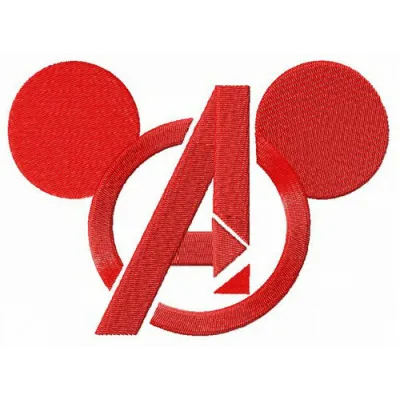 Avengers Mickey logo embroidery design showcasing a playful blend of superhero and classic Disney motifs.