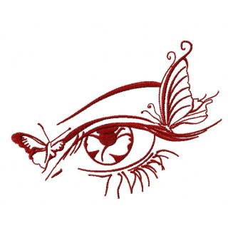 Butterflies in my eye 2 embroidery design - Embroidery Design