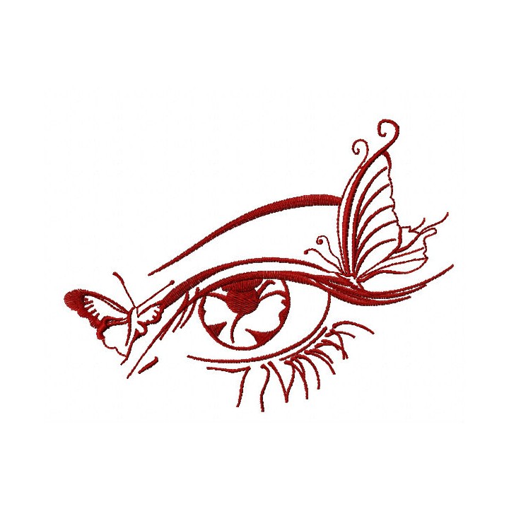 Butterflies in my eye 2 embroidery design - Embroidery Design