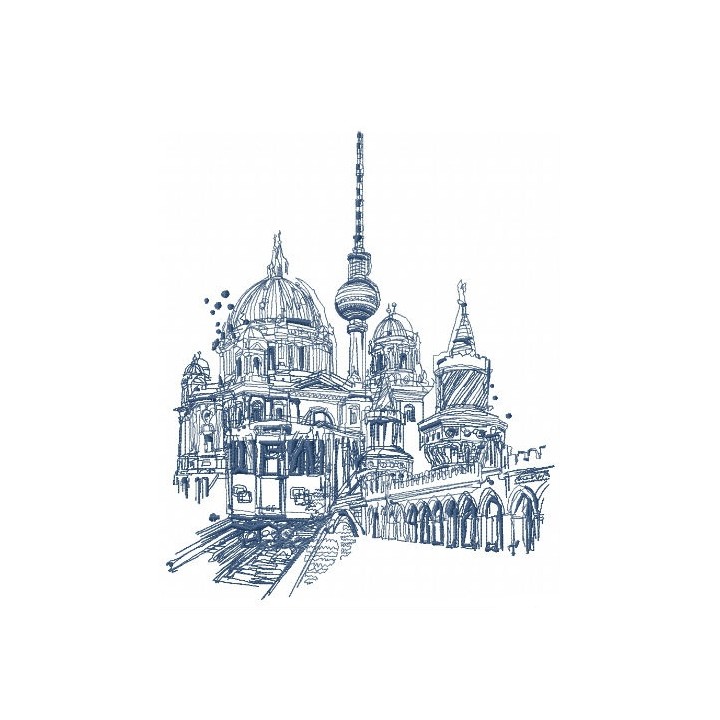 Berlin 2 embroidery design - Embroidery Design