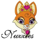Preview of the Nuzzles 2 embroidery design featuring adorable palace pets, perfect for stitching on baby onesies or pillows.