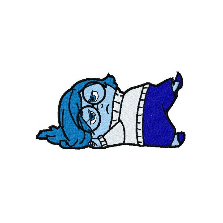 Upset Sadness embroidery design - Embroidery Design
