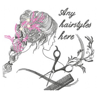 Any hairstyles here embroidery design - Embroidery Design