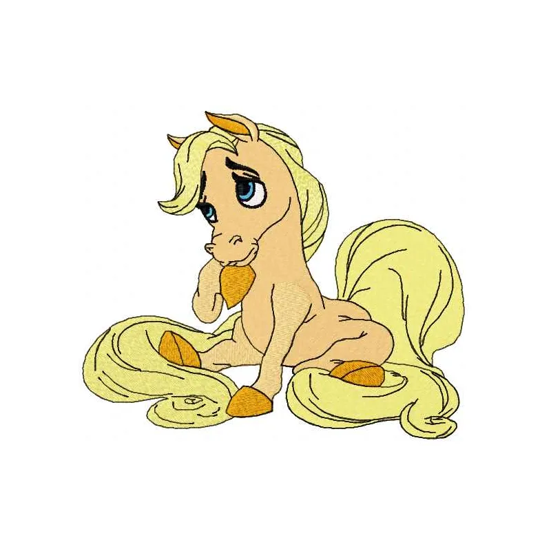 Blondie embroidery design featuring a charming palace pet motif, perfect for embellishing various fabrics.