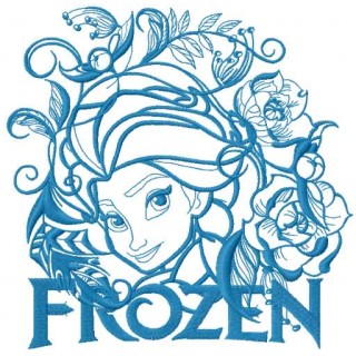 Elsa Frozen embroidery design - Embroidery Design