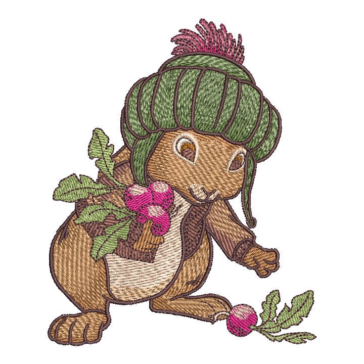 Happy bunny embroidery design - Embroidery Design