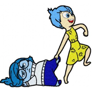 Joy and Sadness 4 embroidery design - Embroidery Design